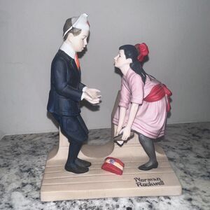 1980 Danbury Mint The 12 NORMAN ROCKWELL Porcelain Figurines-FIRST DANCE